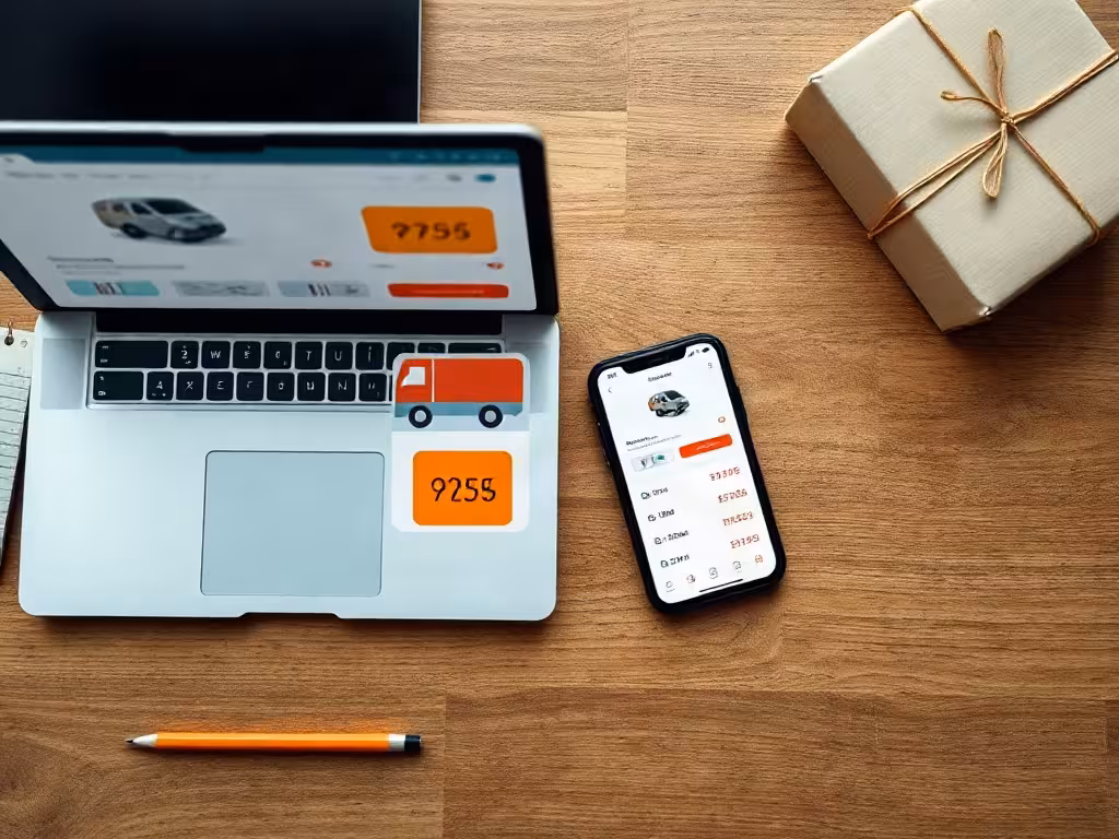 Comparaison de produits dans Shop sur ordinateur et smartphone avant une commande